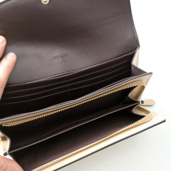 Coach Exotic Trim Slim Envelope Wallet - Picture 9 of 11